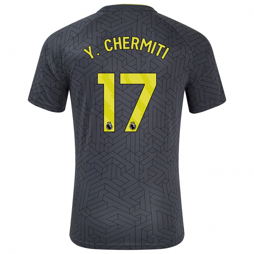 Niño Camiseta Chermiti #17 Negro Amarillo 2ª Equipación 2024/25 La Camisa