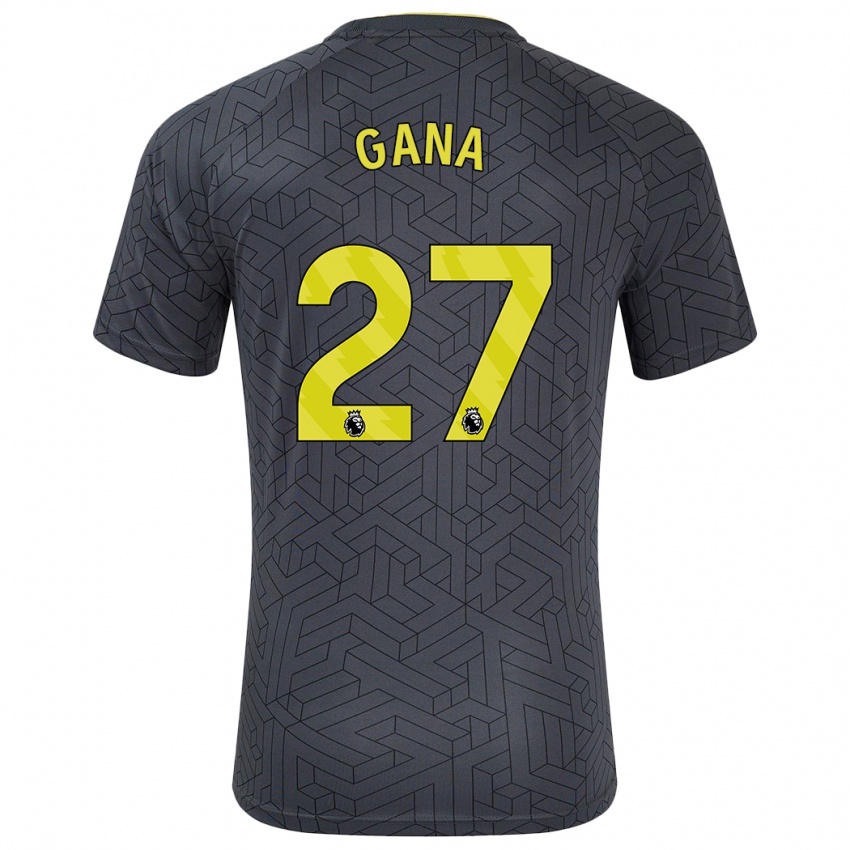 Niño Camiseta Idrissa Gueye #27 Negro Amarillo 2ª Equipación 2024/25 La Camisa