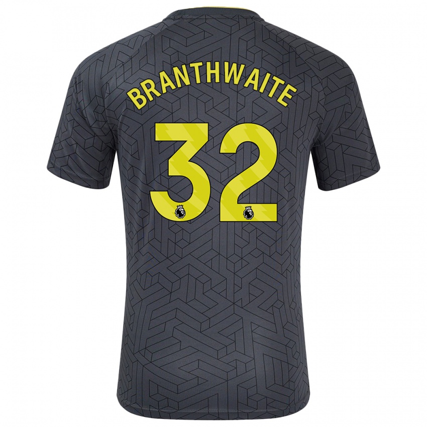 Niño Camiseta Jarrad Branthwaite #32 Negro Amarillo 2ª Equipación 2024/25 La Camisa