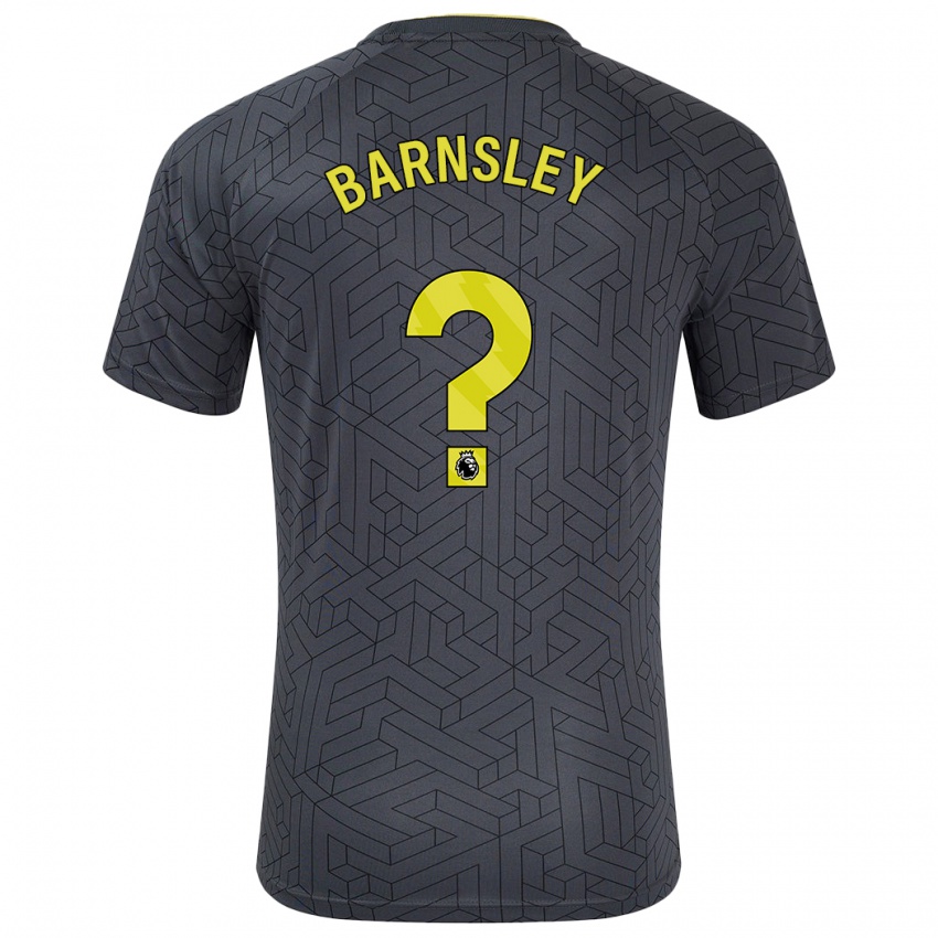 Niño Camiseta Fraser Barnsley #0 Negro Amarillo 2ª Equipación 2024/25 La Camisa