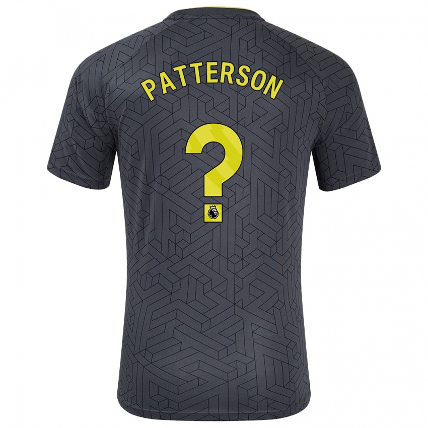 Niño Camiseta Jack Patterson #0 Negro Amarillo 2ª Equipación 2024/25 La Camisa