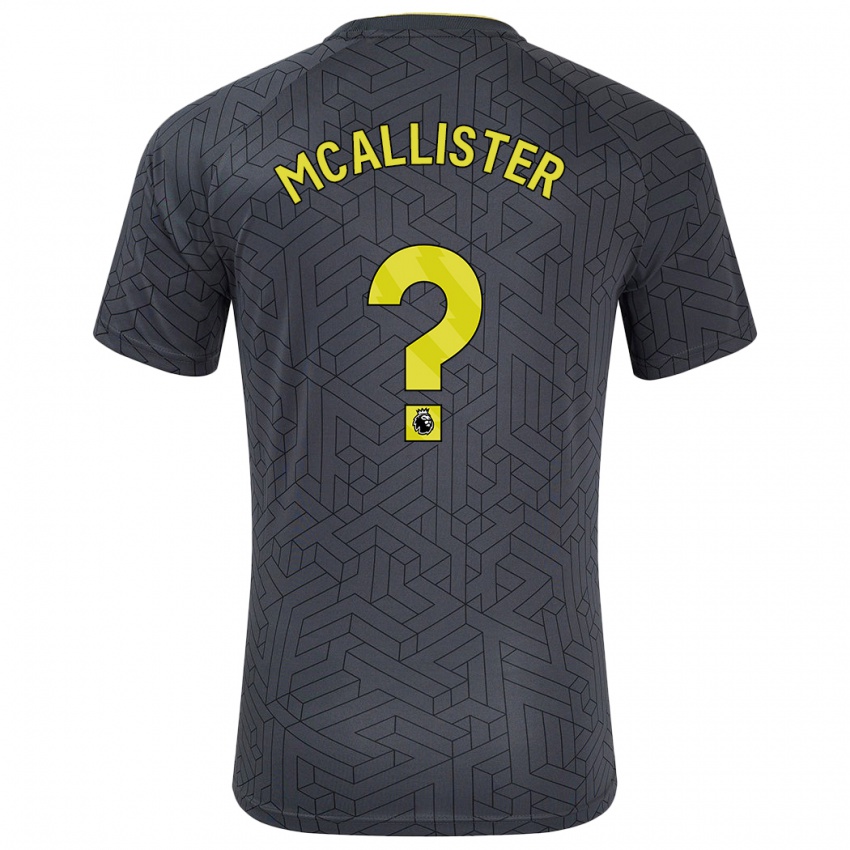 Niño Camiseta Sean Mcallister #0 Negro Amarillo 2ª Equipación 2024/25 La Camisa