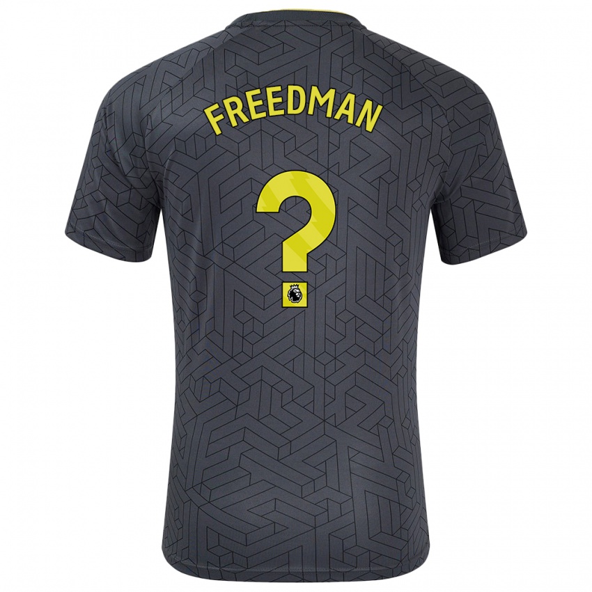 Niño Camiseta Freddie Freedman #0 Negro Amarillo 2ª Equipación 2024/25 La Camisa