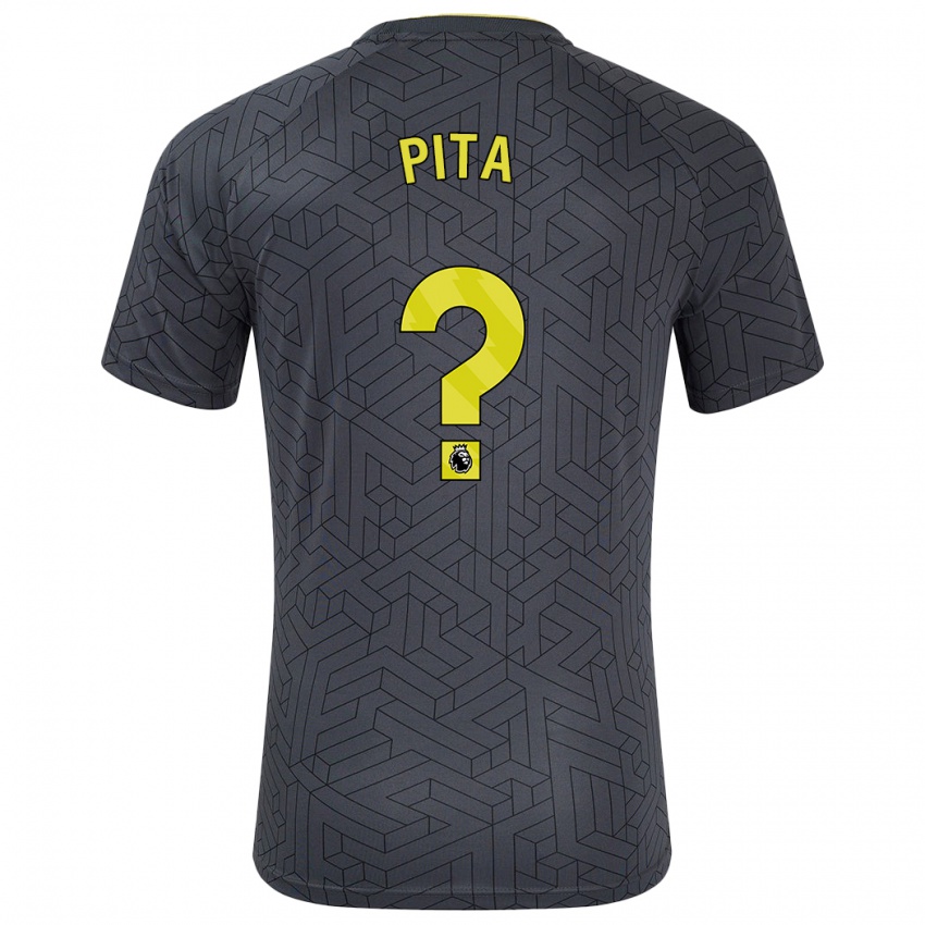 Niño Camiseta Shea Pita #0 Negro Amarillo 2ª Equipación 2024/25 La Camisa