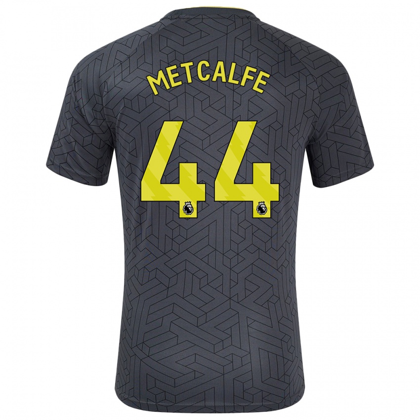 Niño Camiseta Jenson Metcalfe #44 Negro Amarillo 2ª Equipación 2024/25 La Camisa