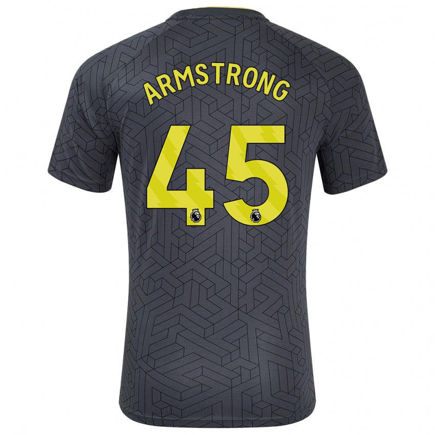 Niño Camiseta Harrison Armstrong #45 Negro Amarillo 2ª Equipación 2024/25 La Camisa