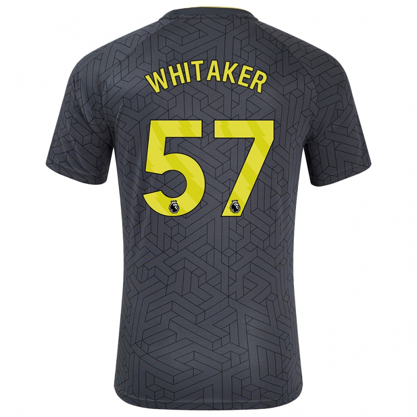 Niño Camiseta Charlie Whitaker #57 Negro Amarillo 2ª Equipación 2024/25 La Camisa