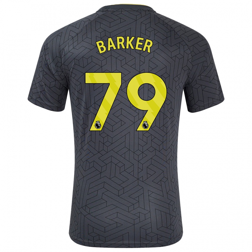 Niño Camiseta Owen Barker #79 Negro Amarillo 2ª Equipación 2024/25 La Camisa