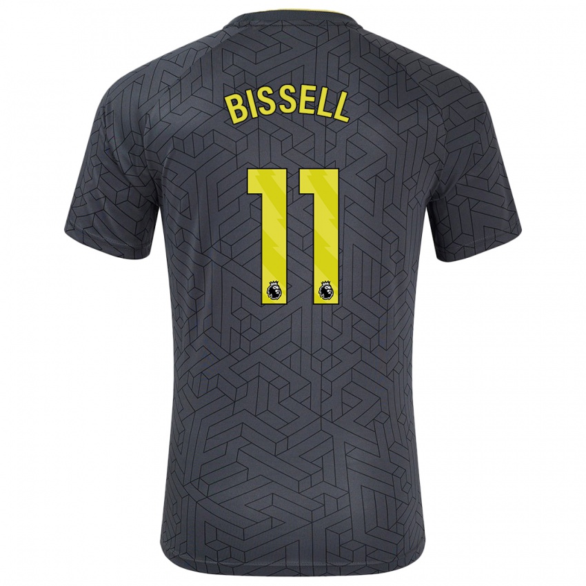 Niño Camiseta Emma Bissell #11 Negro Amarillo 2ª Equipación 2024/25 La Camisa