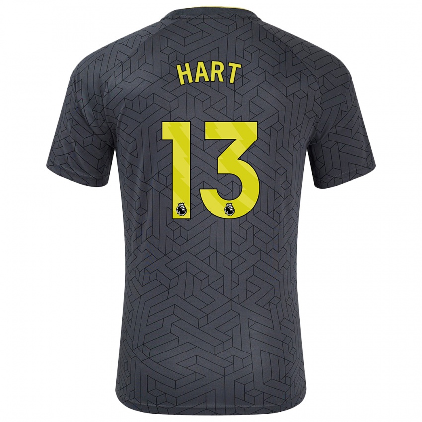 Niño Camiseta Libby Hart #13 Negro Amarillo 2ª Equipación 2024/25 La Camisa