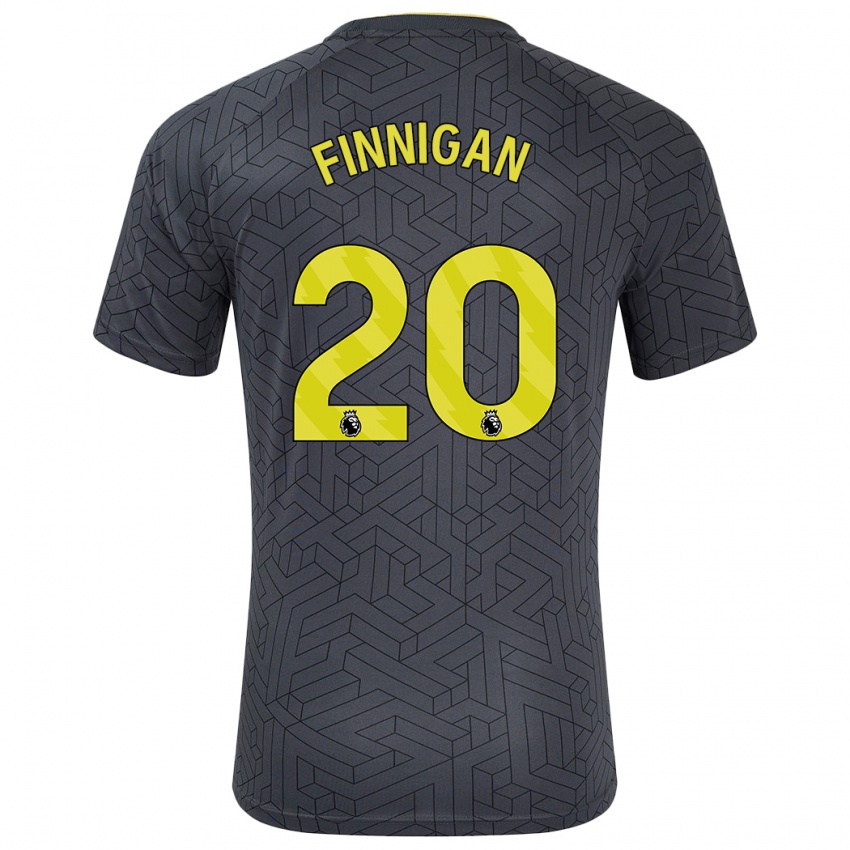 Niño Camiseta Megan Finnigan #20 Negro Amarillo 2ª Equipación 2024/25 La Camisa