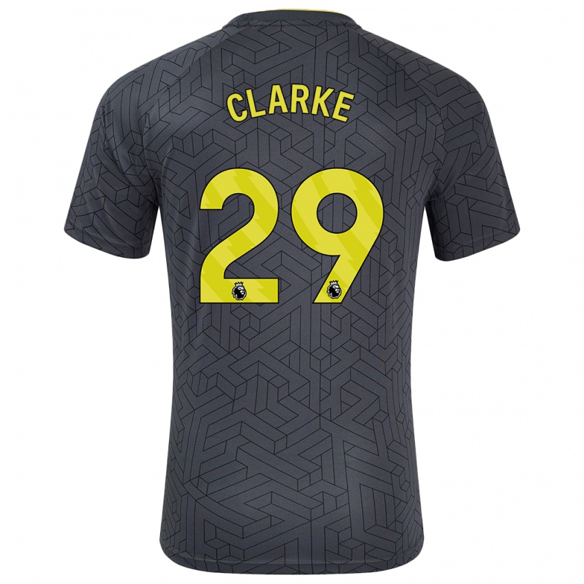 Niño Camiseta Abbey Clarke #29 Negro Amarillo 2ª Equipación 2024/25 La Camisa