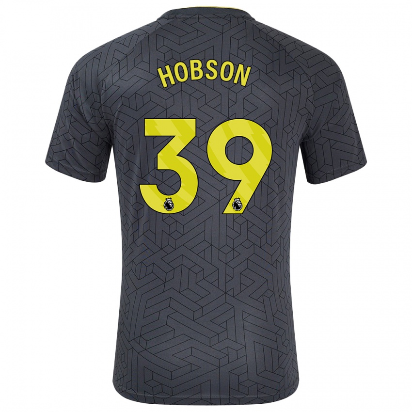 Niño Camiseta Issy Hobson #39 Negro Amarillo 2ª Equipación 2024/25 La Camisa