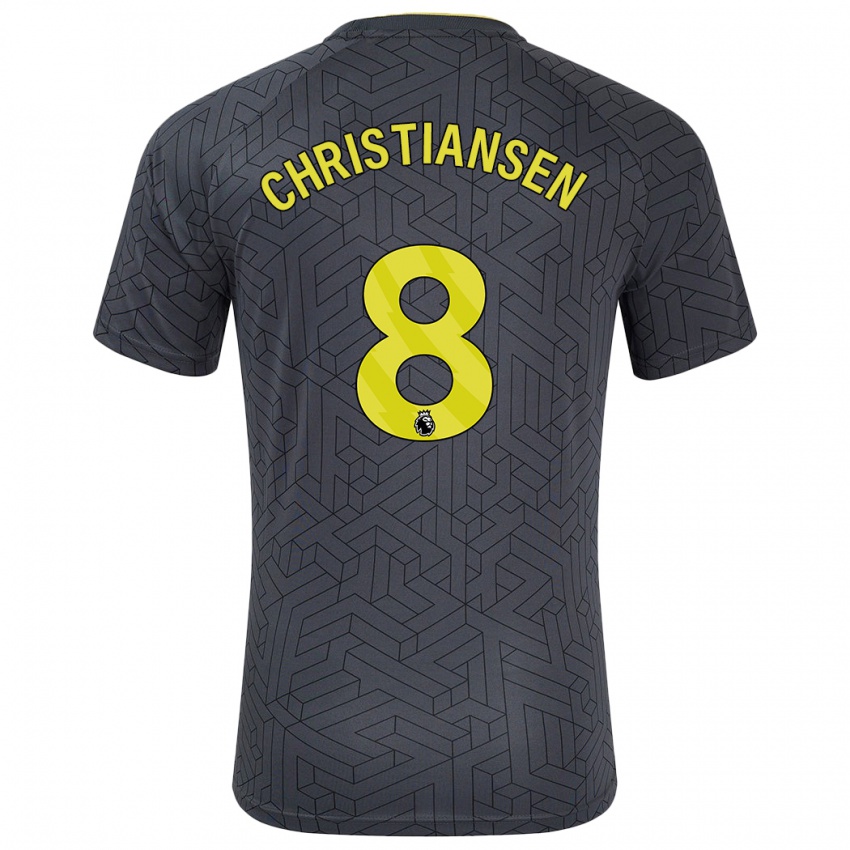 Niño Camiseta Izzy Christiansen #8 Negro Amarillo 2ª Equipación 2024/25 La Camisa