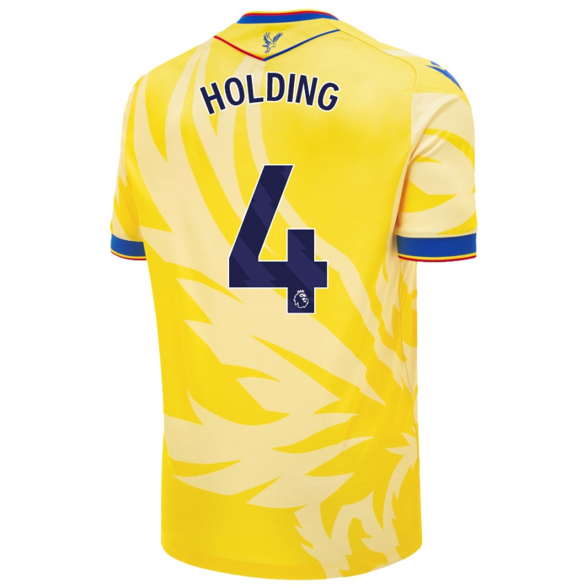 Niño Camiseta Rob Holding #4 Amarillo 2ª Equipación 2024/25 La Camisa