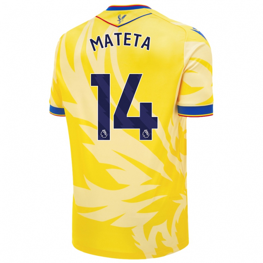 Niño Camiseta Jean-Philippe Mateta #14 Amarillo 2ª Equipación 2024/25 La Camisa