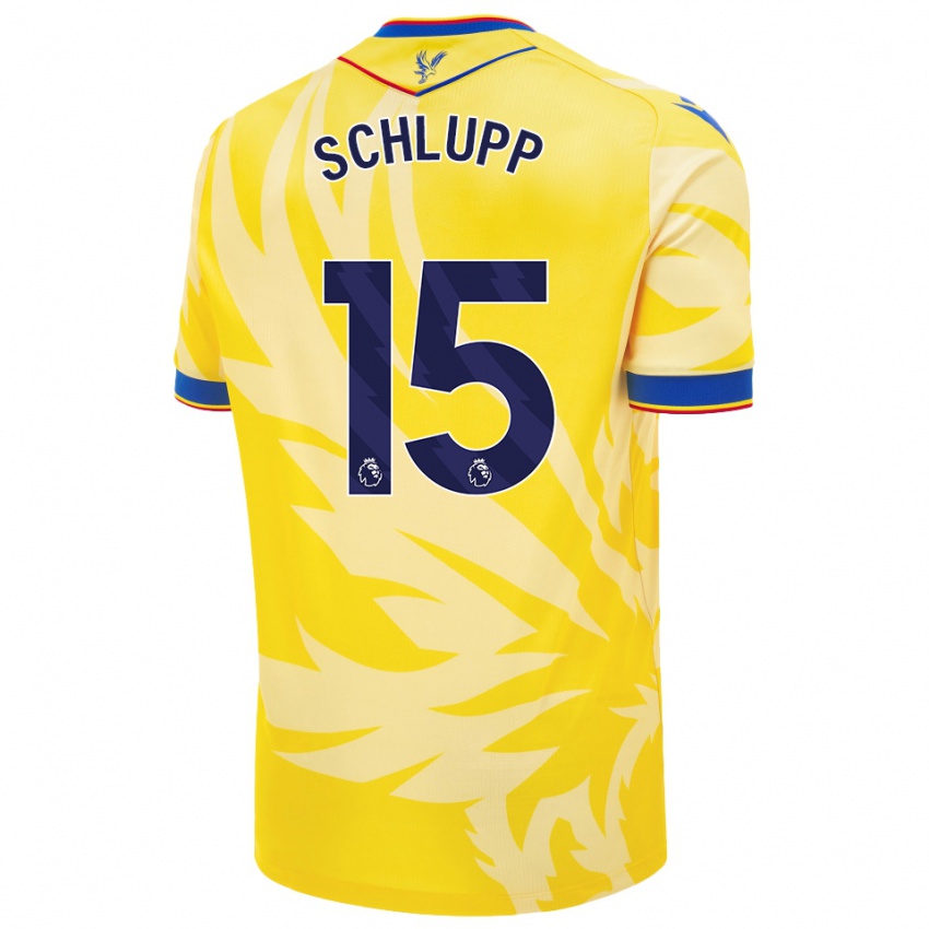 Niño Camiseta Jeffrey Schlupp #15 Amarillo 2ª Equipación 2024/25 La Camisa