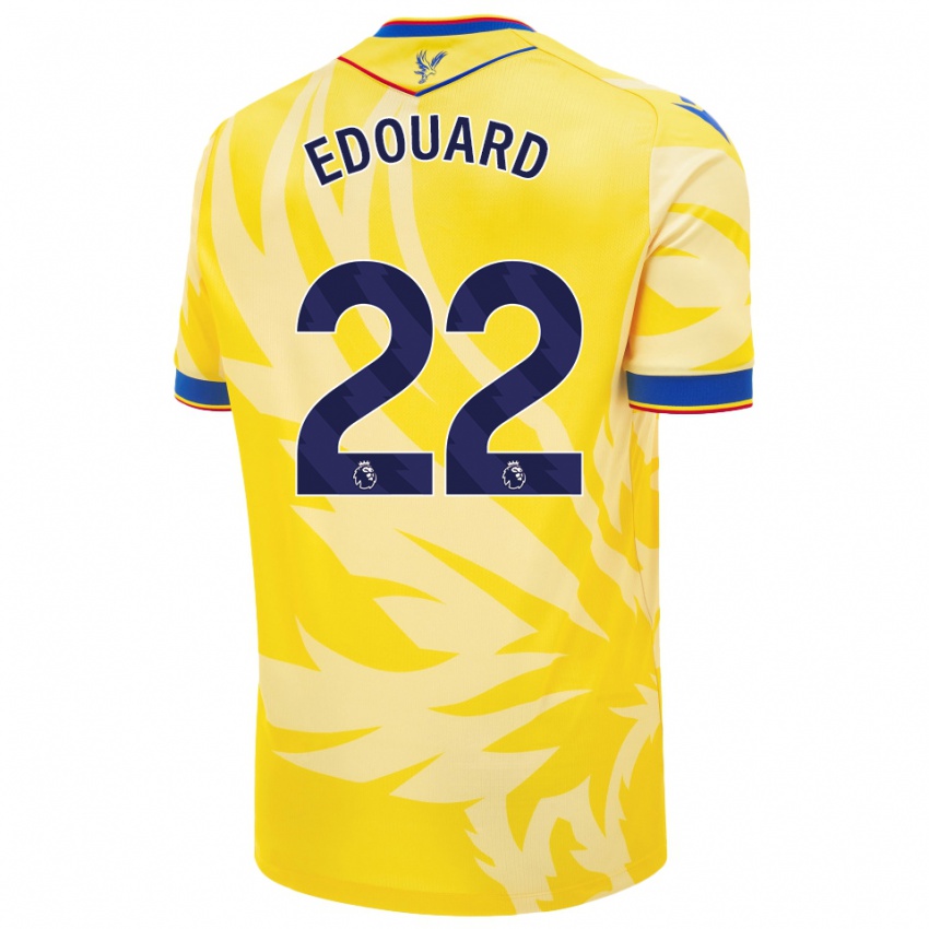 Niño Camiseta Odsonne Edouard #22 Amarillo 2ª Equipación 2024/25 La Camisa