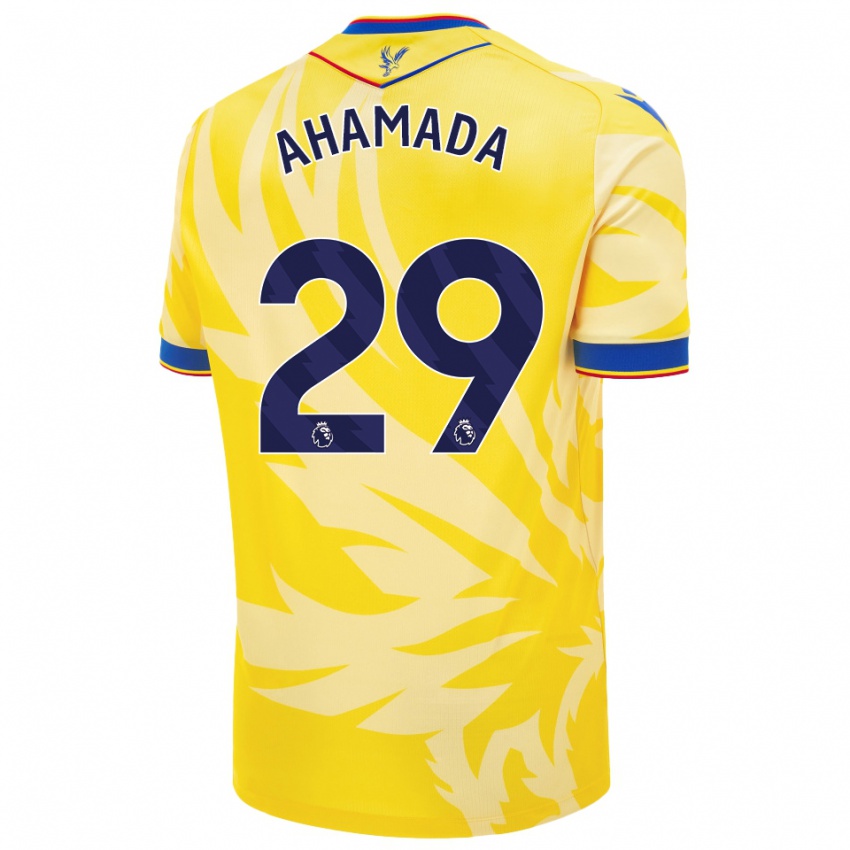 Niño Camiseta Naouirou Ahamada #29 Amarillo 2ª Equipación 2024/25 La Camisa