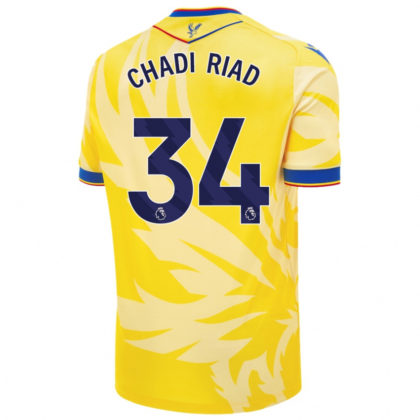 Niño Camiseta Chadi Riad #34 Amarillo 2ª Equipación 2024/25 La Camisa