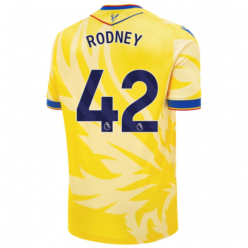 Niño Camiseta Kaden Rodney #42 Amarillo 2ª Equipación 2024/25 La Camisa