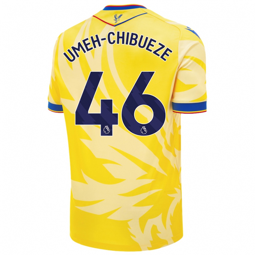 Niño Camiseta Franco Umeh-Chibueze #46 Amarillo 2ª Equipación 2024/25 La Camisa