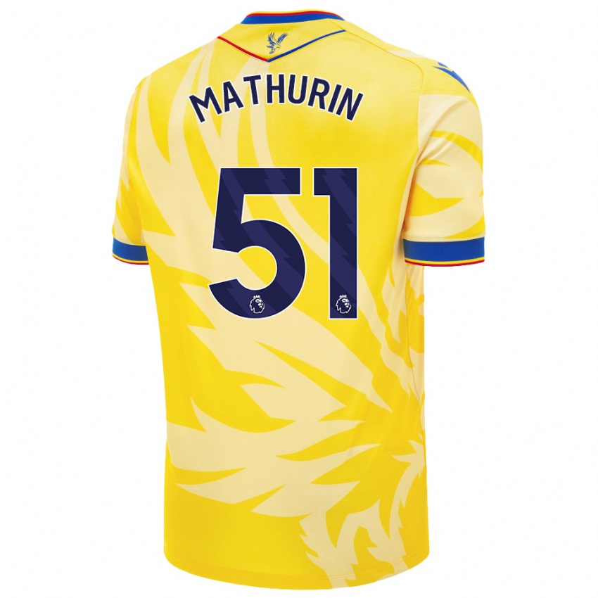 Niño Camiseta Roshaun Mathurin #51 Amarillo 2ª Equipación 2024/25 La Camisa