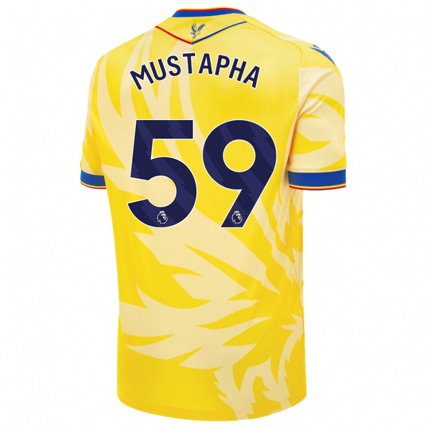 Niño Camiseta Hindolo Mustapha #59 Amarillo 2ª Equipación 2024/25 La Camisa