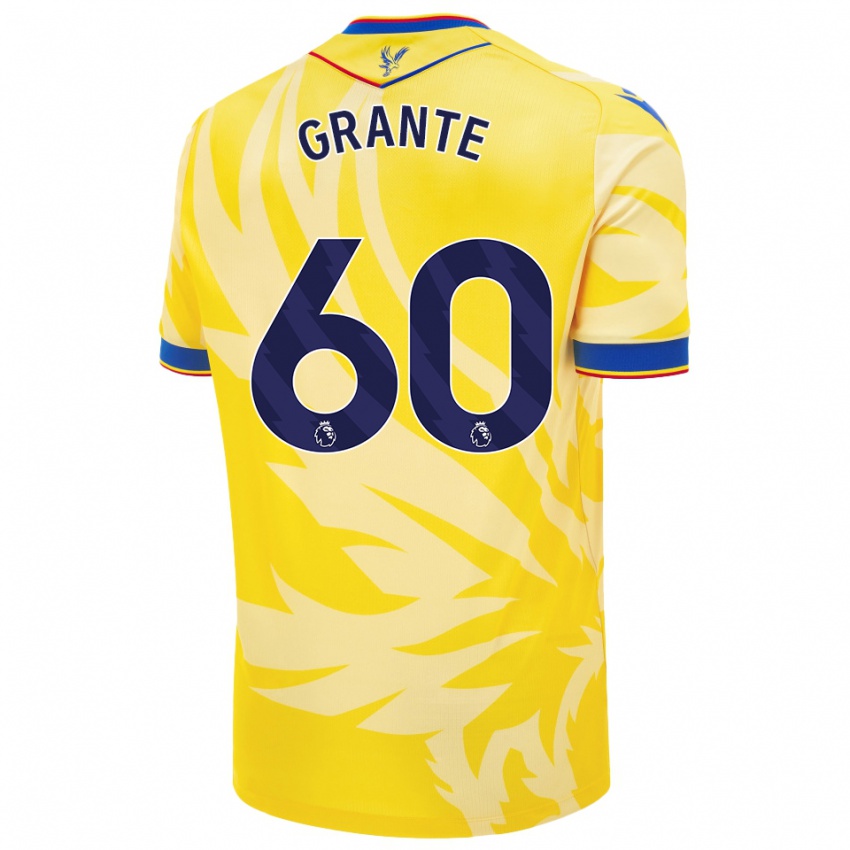 Niño Camiseta Jake Grante #60 Amarillo 2ª Equipación 2024/25 La Camisa