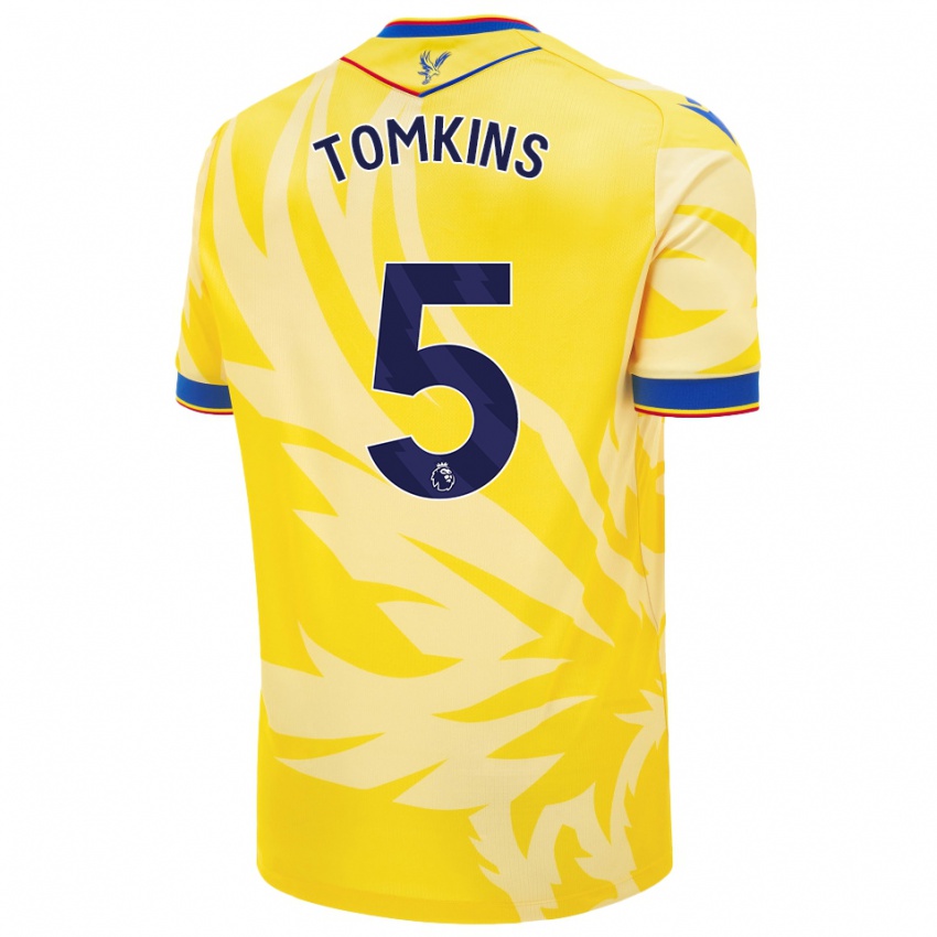 Niño Camiseta James Tomkins #5 Amarillo 2ª Equipación 2024/25 La Camisa