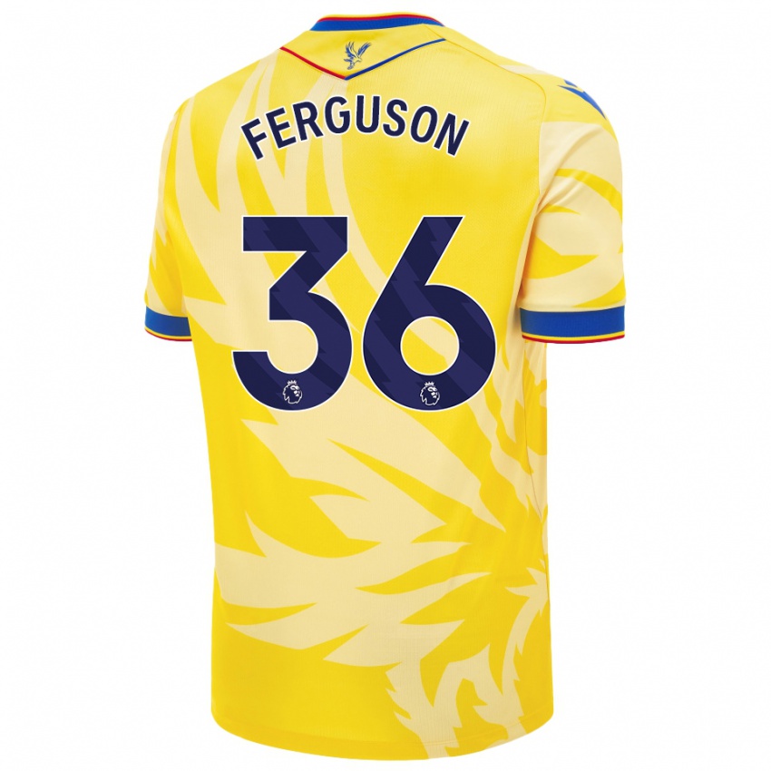 Niño Camiseta Nathan Ferguson #36 Amarillo 2ª Equipación 2024/25 La Camisa