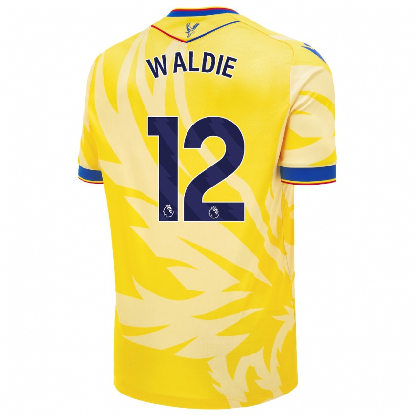 Niño Camiseta Lizzie Waldie #12 Amarillo 2ª Equipación 2024/25 La Camisa