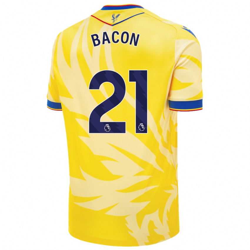 Niño Camiseta Skye Bacon #21 Amarillo 2ª Equipación 2024/25 La Camisa