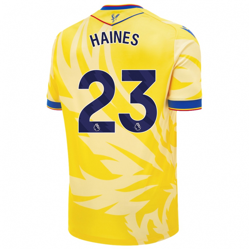 Niño Camiseta Coral-Jade Haines #23 Amarillo 2ª Equipación 2024/25 La Camisa