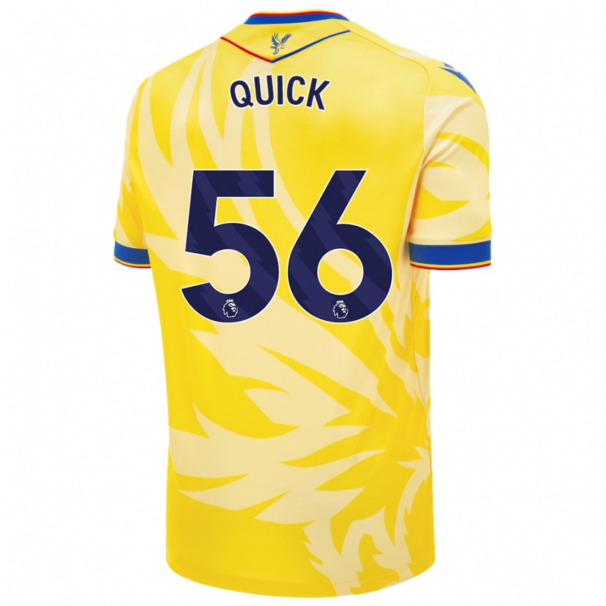 Niño Camiseta Daniel Quick #56 Amarillo 2ª Equipación 2024/25 La Camisa