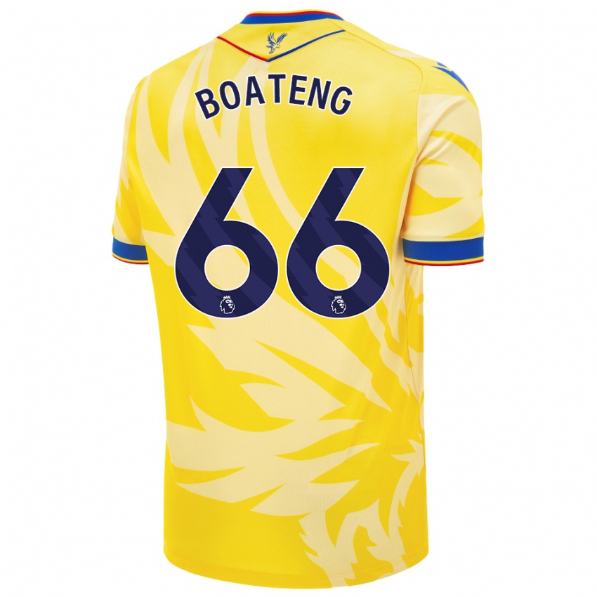 Niño Camiseta David Boateng #66 Amarillo 2ª Equipación 2024/25 La Camisa