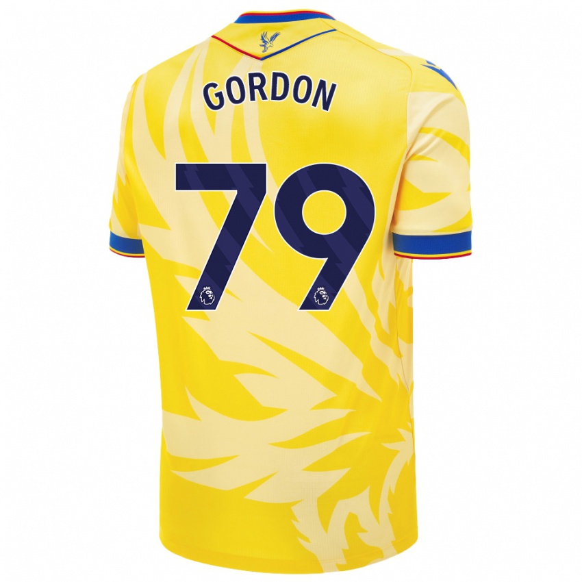 Niño Camiseta John-Kymani Gordon #79 Amarillo 2ª Equipación 2024/25 La Camisa