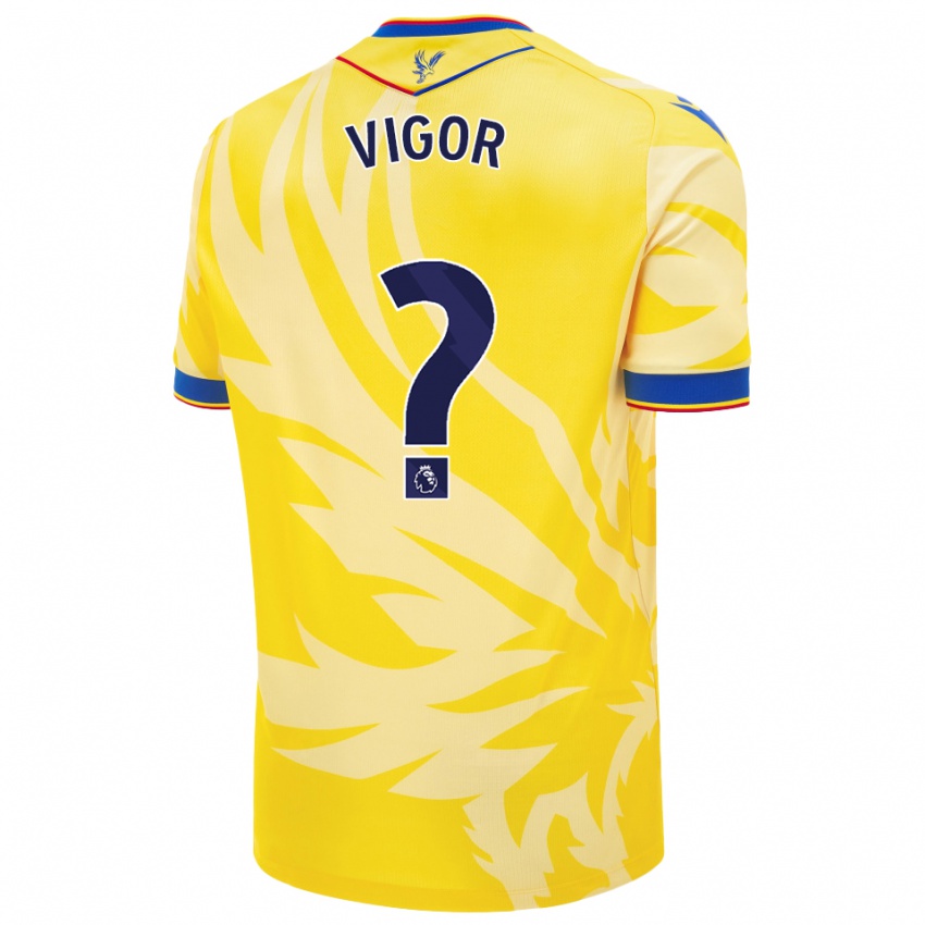 Niño Camiseta Matthew Vigor #0 Amarillo 2ª Equipación 2024/25 La Camisa