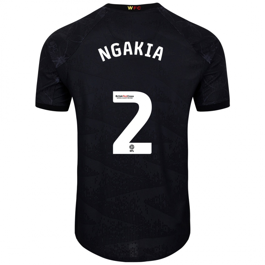 Niño Camiseta Jeremy Ngakia #2 Negro Blanco 2ª Equipación 2024/25 La Camisa