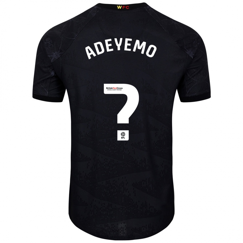 Niño Camiseta Tobi Adeyemo #0 Negro Blanco 2ª Equipación 2024/25 La Camisa