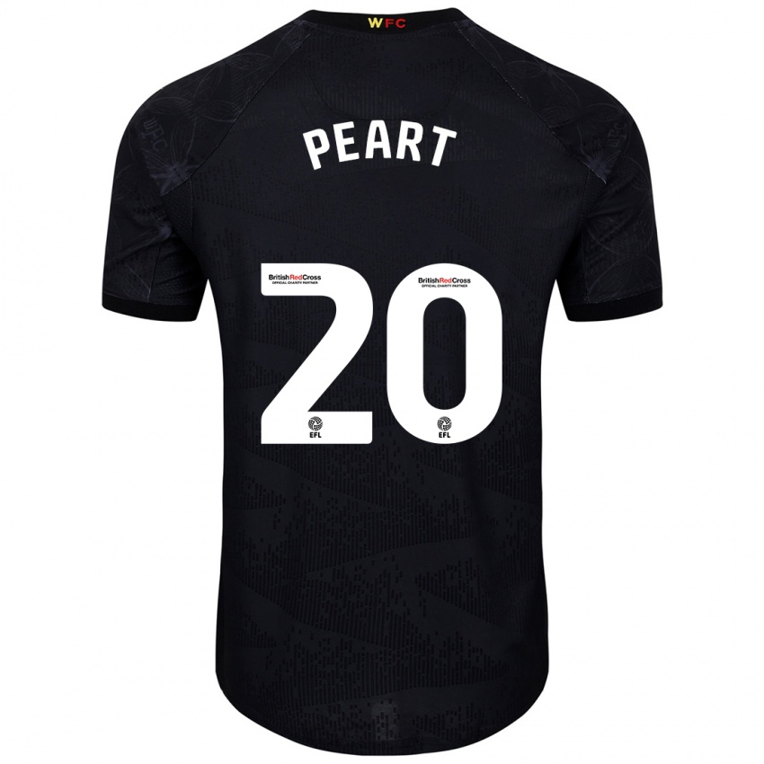 Niño Camiseta Kalani Peart #20 Negro Blanco 2ª Equipación 2024/25 La Camisa