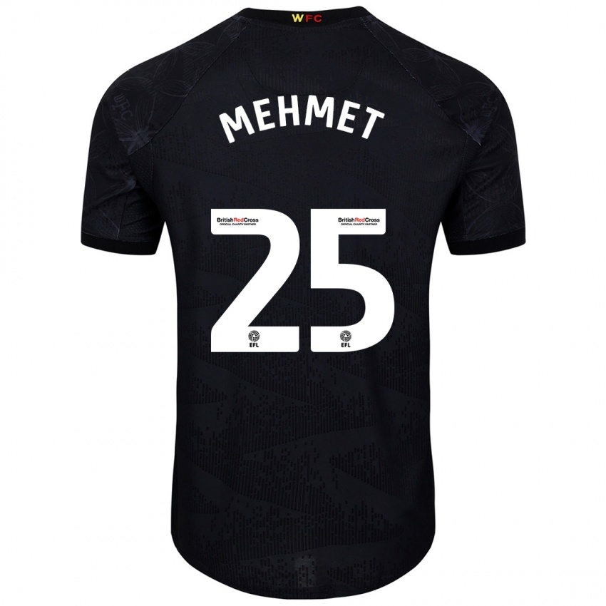 Niño Camiseta Melis Mehmet #25 Negro Blanco 2ª Equipación 2024/25 La Camisa