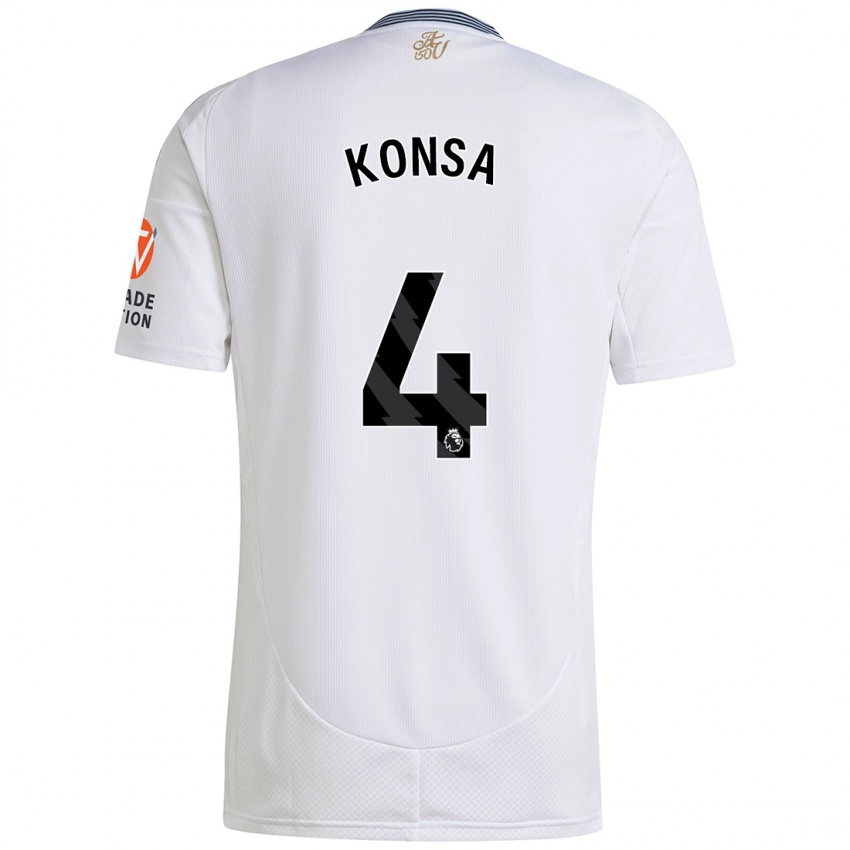 Niño Camiseta Ezri Konsa #4 Blanco 2ª Equipación 2024/25 La Camisa