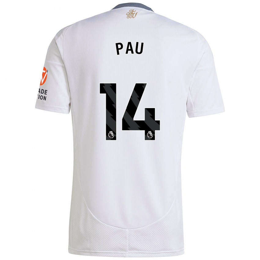 Niño Camiseta Pau Torres #14 Blanco 2ª Equipación 2024/25 La Camisa