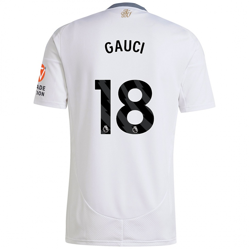 Niño Camiseta Joe Gauci #18 Blanco 2ª Equipación 2024/25 La Camisa