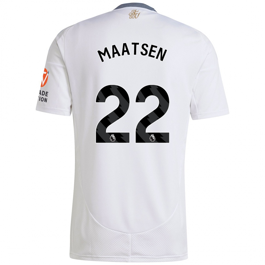 Niño Camiseta Ian Maatsen #22 Blanco 2ª Equipación 2024/25 La Camisa