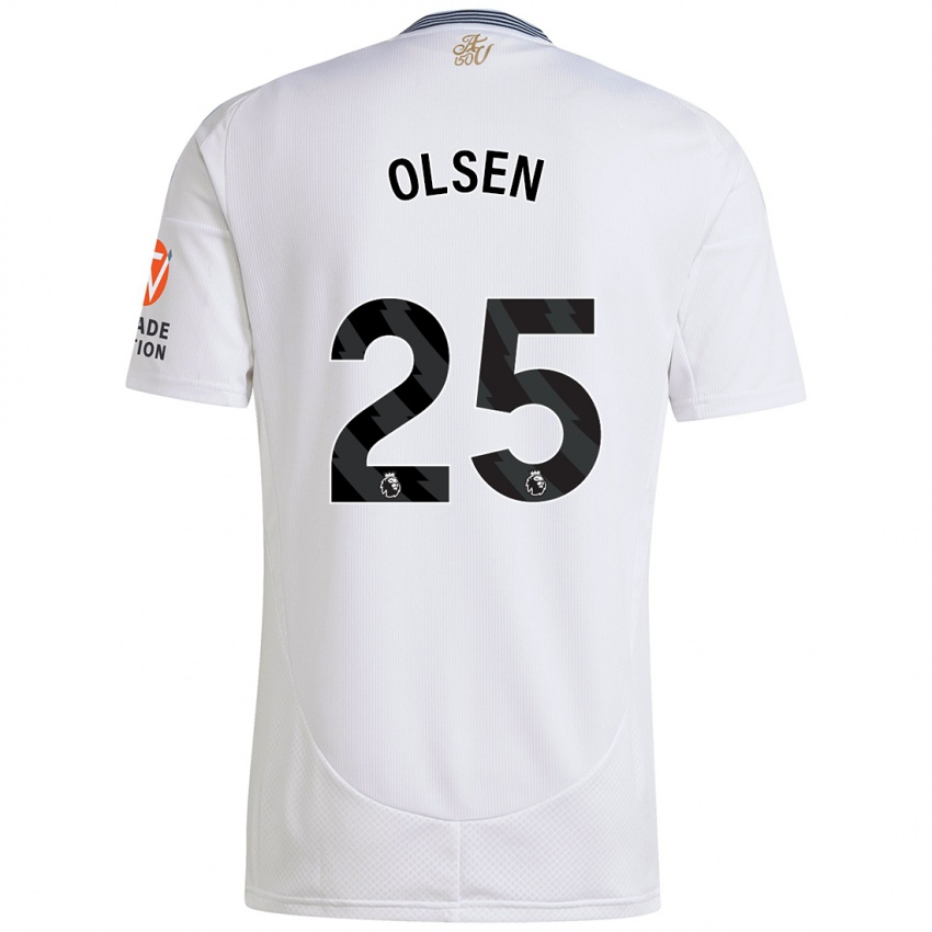 Niño Camiseta Robin Olsen #25 Blanco 2ª Equipación 2024/25 La Camisa