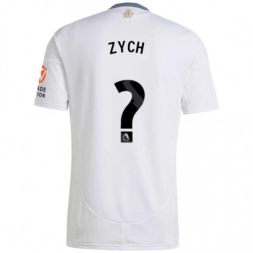 Niño Camiseta Oliwier Zych #0 Blanco 2ª Equipación 2024/25 La Camisa