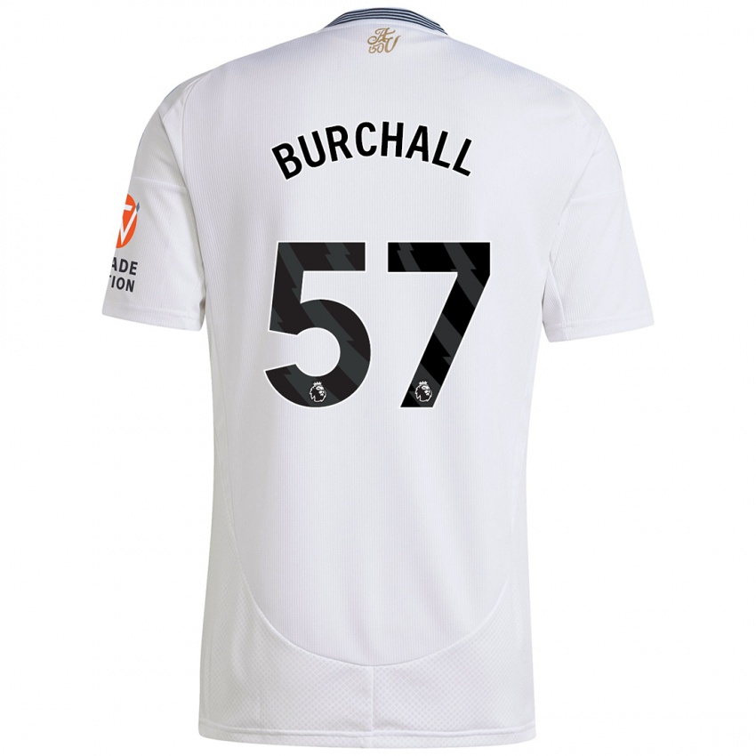 Niño Camiseta Ajani Burchall #57 Blanco 2ª Equipación 2024/25 La Camisa