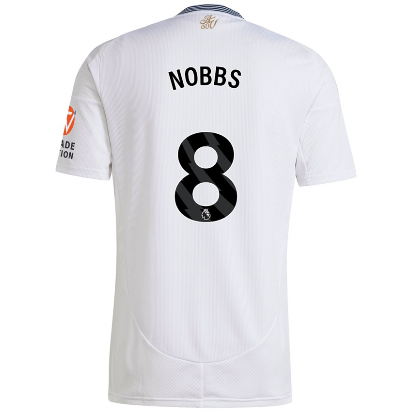 Niño Camiseta Jordan Nobbs #8 Blanco 2ª Equipación 2024/25 La Camisa